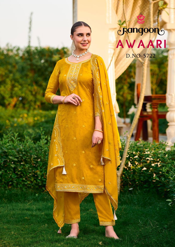 Awaari By Rangoon Muslin Embroidery Readymade Suits Suppliers In India